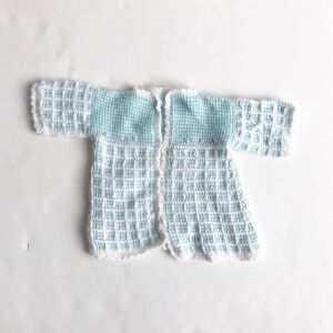 Hand knit cardigan no size but looks 3-6m